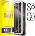 JETech Screen Protector for iPhone 16 Pro Max, 2+2 Pack | with Camera Lens Protector, HD Clear Tempered Glass, Anti-Scratch Protection, Easy Installation Tool by JETech