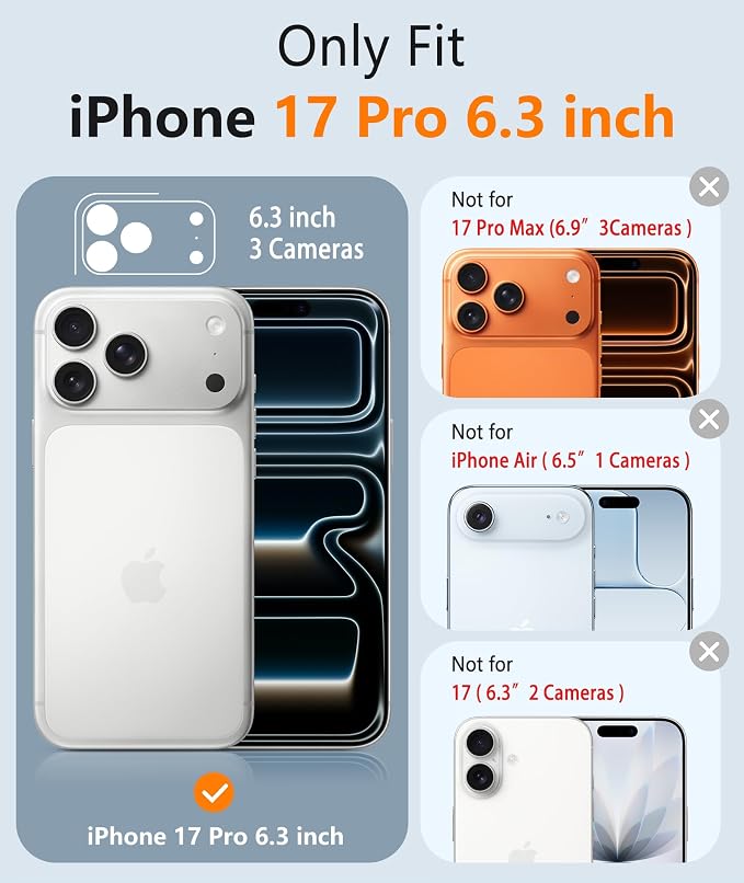 FNTCASE for iPhone 17 Pro Case, Fit for Magsafe, Screen Protector | Full Camera Protection, Integrated Silicone, 14FT Military Grade Drop Proof, Shockproof Protective Phone Cover, Full Gold - Image 2