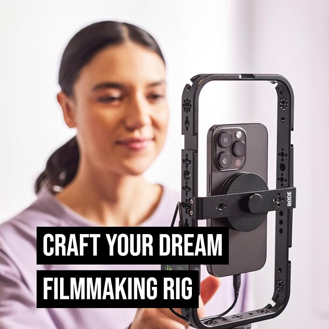 RØDE Phone Cage Magnetic Mobile Filmmaking Cage with 1/4-inch and 3/8-inch Threads and Cold Shoe Mounting Slots (MagSafe Compatible) | Aluminum cage with 5 cold shoe mounts and 33 threads for filmmaking, vlogging and mobile photography - Image 6