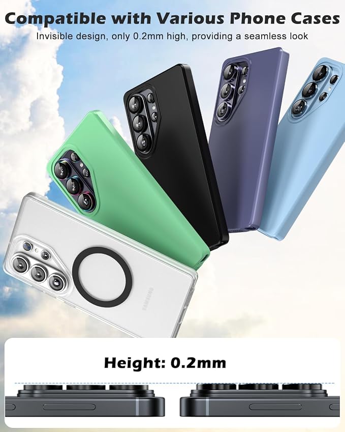 CloudValley for Samsung Galaxy S26 Ultra Camera Lens Protector | 9H Tempered Glass + Aluminum Alloy Lens Protective Ring Ultra-HD Individual Lens Cover,Black - Image 6