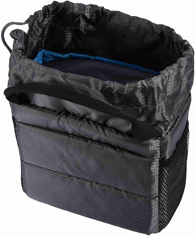 Acouto Camera Bag Only Polyester Insert Partition Camera Hand Bag Shockproof Padded Divider Cover Case for DSLR Camera Partition Bag (Grey) - Image 2
