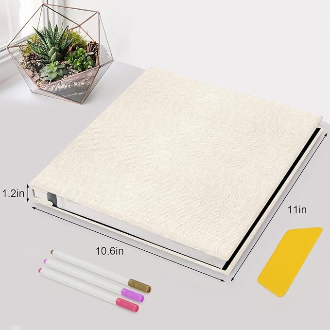 Zesthouse Photo Album Self Adhesive Pages, 60 Pages Magnetic Scrapbook Albums with Sticky Page, Photos Album Holds 8x10 & 5X7 & 4x6 & 6x8 & 3x5, Large Picture Book Ideal Gift for Family Wedding Baby - Image 2