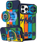 Buleens for iPhone 15 Pro Max Case 6.7 Inch - with Ring Stand & Camera Cover Aesthetic Cute Designed Girls Women Girly Unique Kawaii Cartoon Phone Case for iPhone 15 Pro Max Compatible with Magsafe by Buleens
