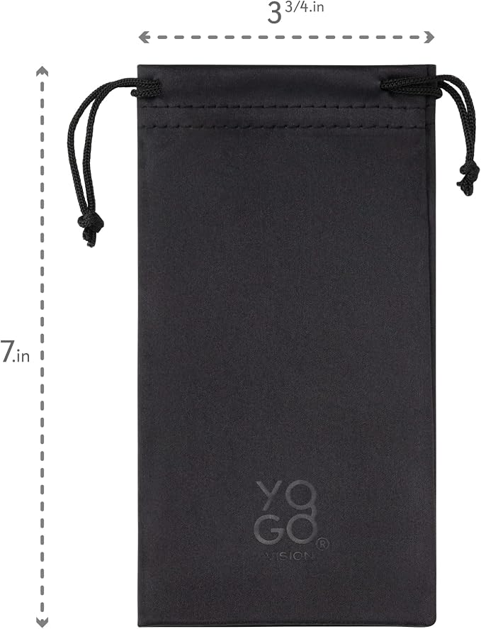 Yogo Vision Microfiber Glasses Pouch n Cloth 4 Set Protect Eyewear Smudges Dirt Ultra-Soft Lens Cloth Bags w/Drawstrings - Image 7