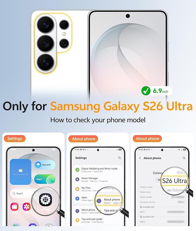 FNTCASE for Samsung Galaxy S26 Ultra Case Clear, Fit for Magsafe | Screen Protector, Anti Yellowing Magnetic Back, 14FT Military Grade Drop Protection, Shockproof Protective Phone Cover - Image 2