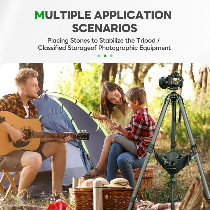 FANAUE TS-01 Tripod Stone Bag, Fit for Most, Heavy Duty Sandbag, Adjustable Buckles, Black - Image 8