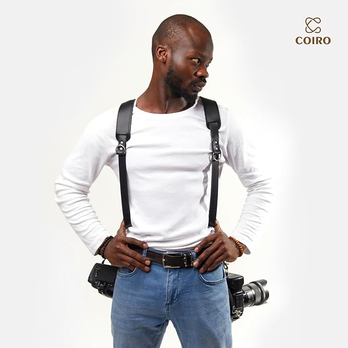 Dual Camera Harness Leather Camera Strap DSLR/SLR, All-Day Comfort - Image 7