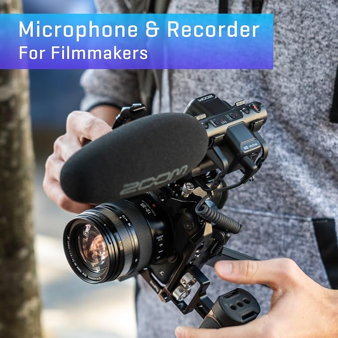 Zoom M3 MicTrak On-Camera Shotgun Recorder for Filmmakers | Clip-Free Audio with 32-Bit Float, Stereo and Mono Capture, Shockmount Included, USB Microphone Mode, Battery Powered - Image 4