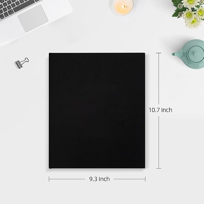 Mublalbum 2 Pack Small 8x10 Photo Album, 52 Pockets, Linen Cover,Black | Linen Cover, Portable Mini Picture Book, Holds 52 Vertical Pockets for Artwork Postcards, Picture Storage - Image 2