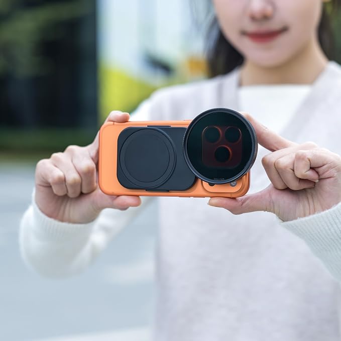 67mm Phone Lens Filter Adapter for iPhone 17 16 15 14 Pro Pro Max Plus Air | Double-Sided Magnetic Phone Lens Filter Mount Ring for iPhone with 1/4-2" & Cold Shoe Pull-Out to fit 17 Pro Max (No Filters - Image 7