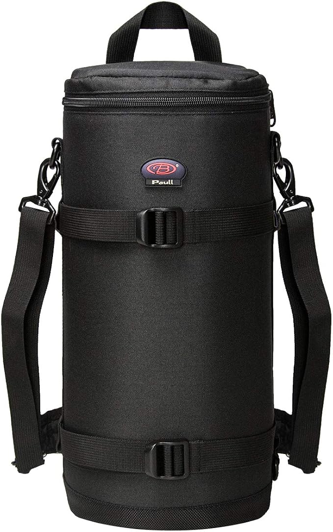 Camera Lens Pouch for DSLR Lenses Up to 5.71" x 13.78" | Durable Water-Resistant Lens Case with Thick Padding, Zip Closure & Shoulder Strap for DSLR Lens Protection by NIANYISO-Themosttrustworthyoutdooractivitypartner