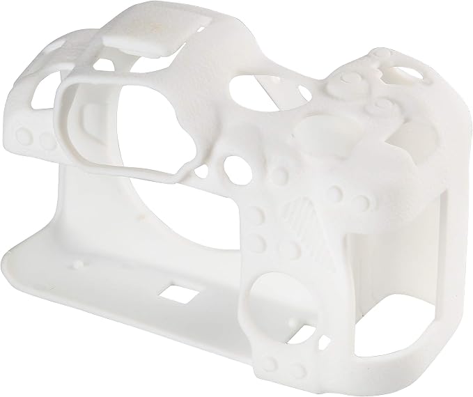 Camera Case for Canon R6 R6II - Silicone Protective DSLR Skin Cover, Detachable Cage, Shockproof, Dustproof (White) - Image 9