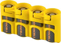 Storacell Slimline CR123 Battery Storage Caddy, Yellow, Holds 4 Batteries (Not Included) by Storacell