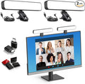 16W 2PCs Video Conference Lighting, LED Streaming Light Clip-On, Zoom Lighting for Computer Monitor Webcam Laptop, Desk Ring Light for Video Recording Podcast, Eye-Caring&360° Rotary Backlight by ALTSON
