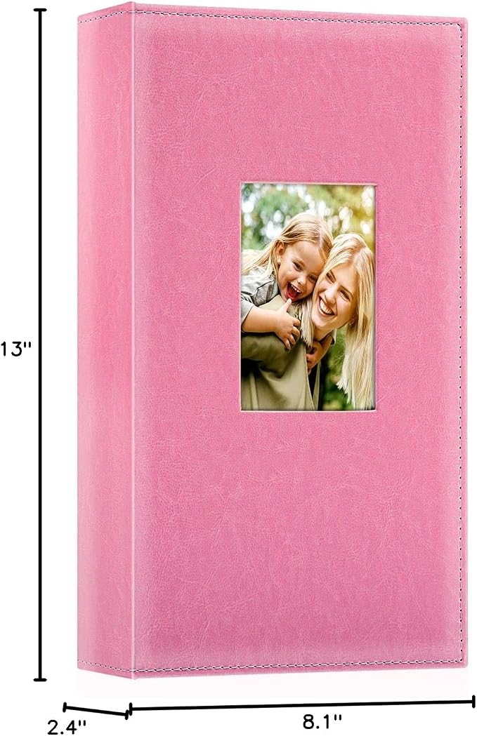 Ywlake Photo Album 4x6 300 Pockets, Leather Photo Albums Holds 300 Horizontal Only Pictures Pink - Image 7