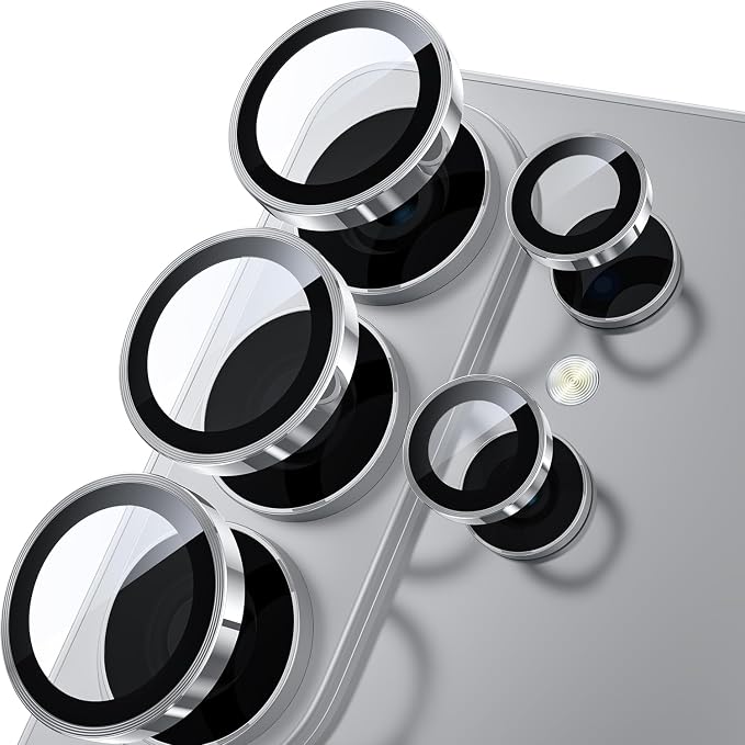 WSKEN for Samsung Galaxy S26 Ultra Camera Lens Protector - Ultra Thin | Case Friendly, 9H Shatterproof Tempered Glass, Anti Scratch Metal Circle, Camera Screen Protector Cover Accessories, Silver by SmartProtectionGreenerFuture