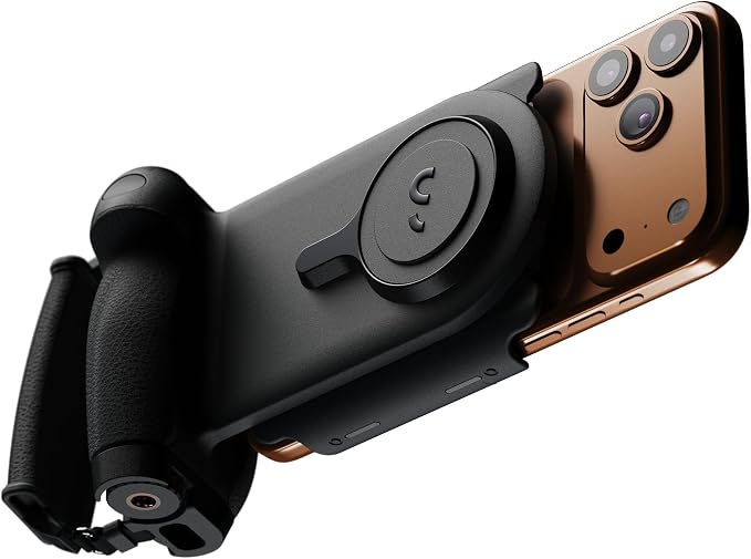 ProGrip Mobile Battery Grip, DSLR-Style Phone Camera Grip with Built-in Powerbank of Qi Charging, Ergonomic Handle with Wireless Shutter Button, Phone Stand Dock, Built-in Cold-Shoe & Tripod Mount by ShiftCam