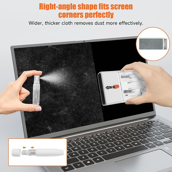 Laptop Cleaning Kit Keyboard Cleaner Brush, 22-in-1 Laptop Cleaner Tool | Multi-Function, for MacBook, Phone, Headphone, Earbuds, Camera Lens and Other Electronic Device, All-in-one with Upgrade - Image 6
