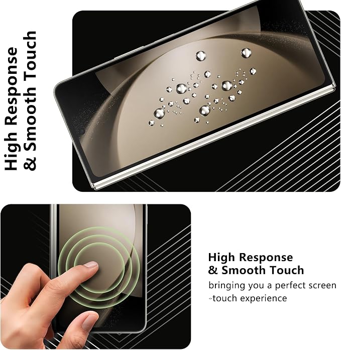 For Samsung Galaxy Z Fold 5, 2 Inner Films, 2 Cover Glass, 2 Lens Guards | HD Clear, Responsive Touch, Case Friendly, Everyday Scratch Protection, Smooth Surface, Easy Installation, Two Cleaning Kits - Image 6