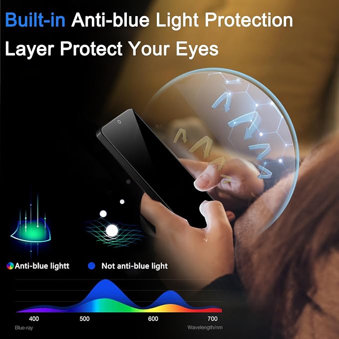 Ferilinso Privacy Screen Protector for Samsung Galaxy S26, Tempered Glass | 3 Pack, 9H+ Hardness, Military-Grade Shatterproof, Case Friendly, Easy Installation Bubble Free, with Camera Lens Protector - Image 7