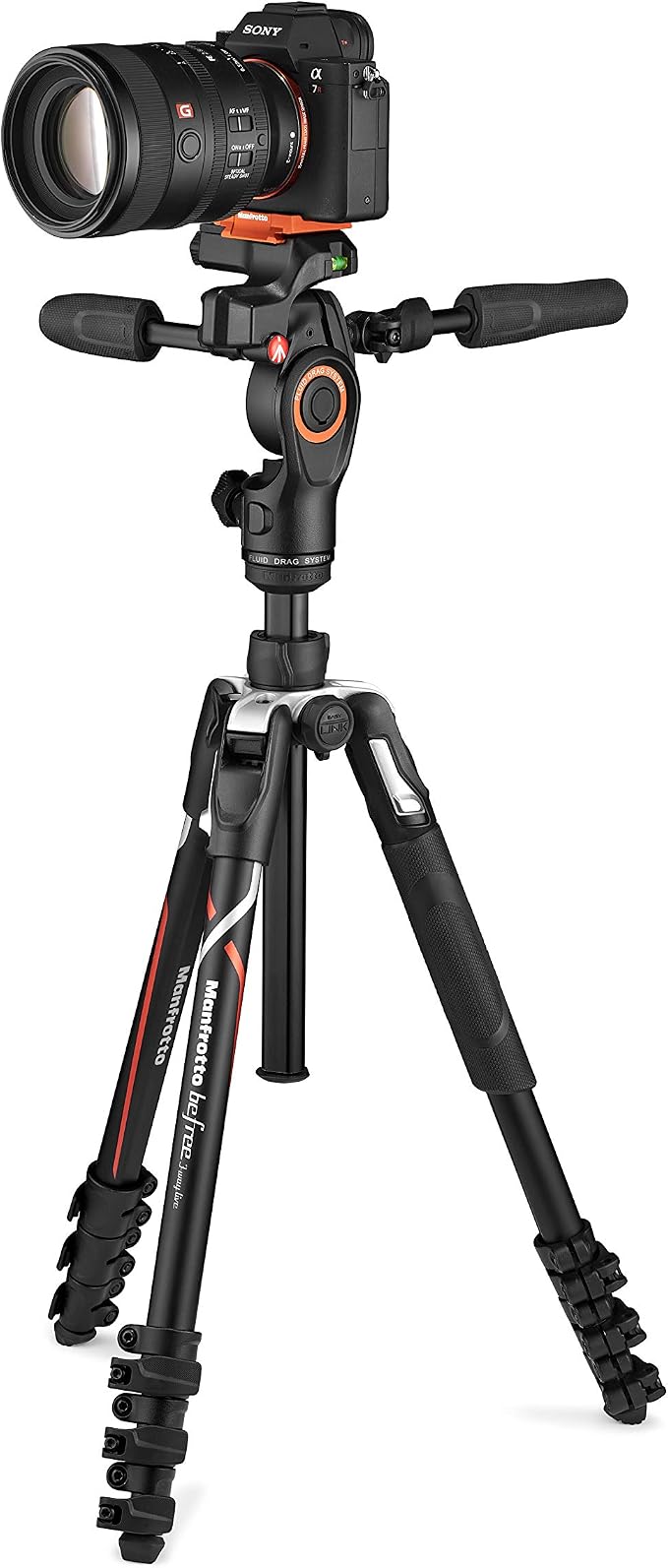 Manfrotto Befree Advanced 3-Way Camera Tripod for Sony's Alpha Cameras, Aluminium Travel MiniTripod, Lever Lock, with 3-Way Fluid Head, for Photo and Video, Vlogging Equipment, Carry Bag, MKBFRLA-3W - Image 8
