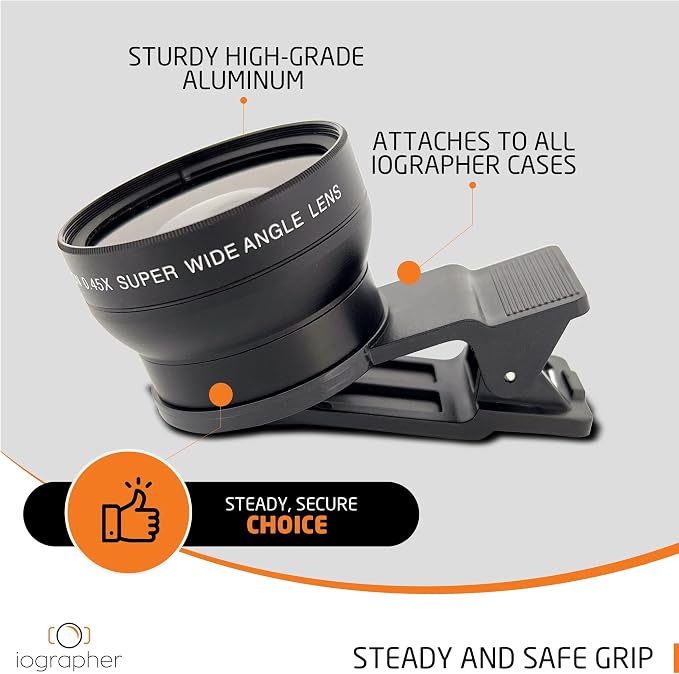 iOgrapher 37mm Wide Angle/Macro Lens and Clip Bundle - Phone Camera Accessories for Smartphones and Tablets - Image 2