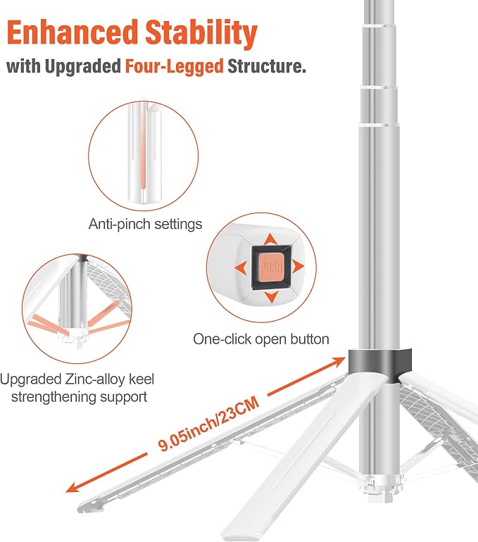 Selfie Stick Phone Tripod - 71 inch Tall Cell Phone Holder with Detachable Wireless Remote and 2 LED Lights for Recording, Video and Picture, Phone Stand for iPhone, Android, Camera & Gopro - Image 2