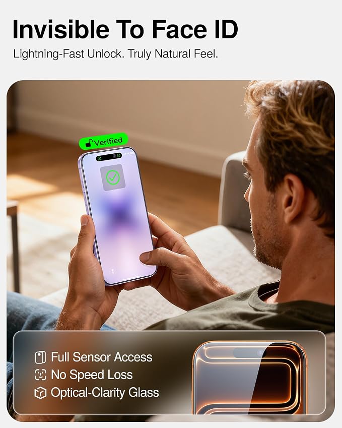 SMARTDEVIL 2 Pack Tempered Glass for iPhone 17 Privacy Screen Protector | Military-Grade Shatterproof Protection, 9H Hardness, Anti-Spy Privacy Film, Fast & Easy Installation, Case Friendly Design - Image 8