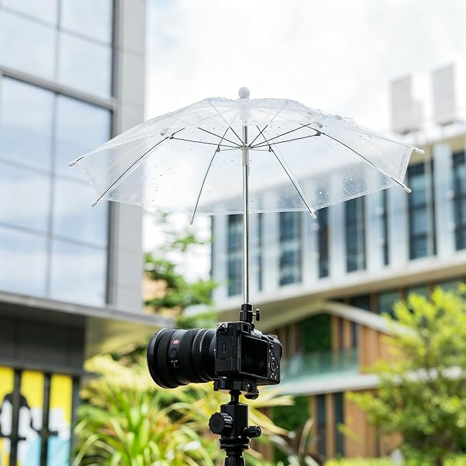 19.7" Camera Hot Shoe Umbrella Clear Camera Umbrella(NOT for Sunshade) | Transparent,Camera Umbrella Rain Cover for Nikon Canon Sony Fuji Mirrorless Cameras & Lenses Outdoor Shooting Photos Video - Image 6