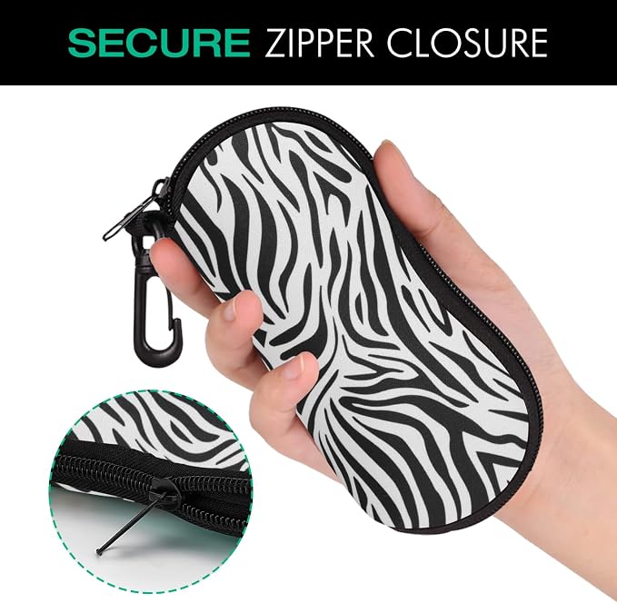 MoKo Sunglasses Soft Case Ultra Light Neoprene Zipper Eyeglass Case for Men Women - Image 5