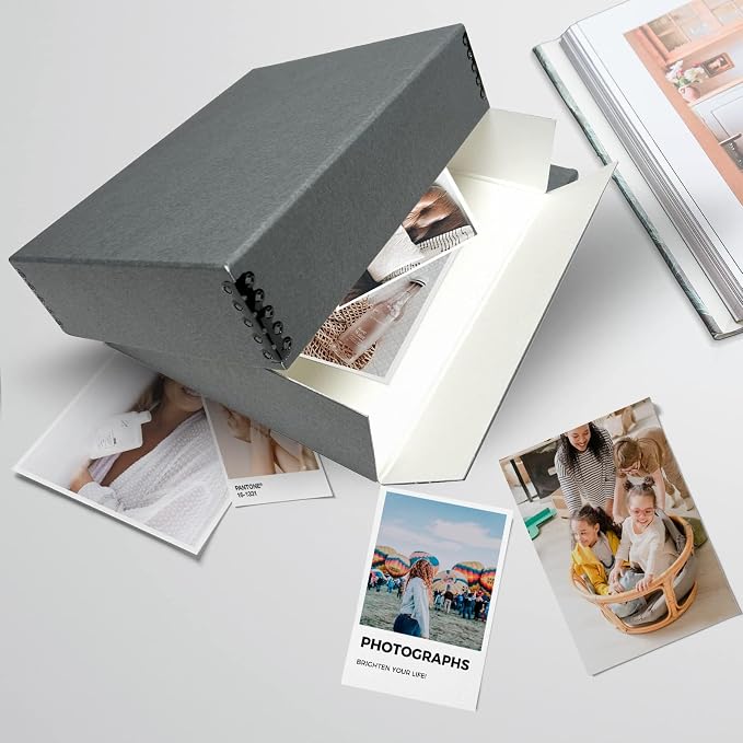 Lineco Museum Archival Storage Box, Drop Front, 9.75x12.75x3 in, Gray | Acid-Free with Metal Edge, Preserves Picture Longevity, Organize Photos, Newspapers, Prints, Documents, Crafts, DIY - Image 8