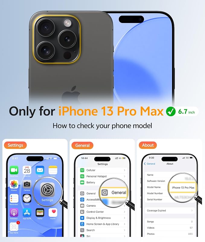 FNTCASE for iPhone 13 Pro Max Case, Fit for Magsafe, Full Camera Protection | Translucent Matte Magnetic Phone Back, 14FT Military Grade Drop Proof, Slim Shockproof Protective Cover, Black - Image 2