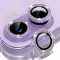 Choiche for iPhone 17 Camera Lens Protector Bling, Diamond-Purple | Ultra HD, 9H Tempered Glass Camera Cover Screen Protector Metal Individual Ring Decoration Accessories, 2-Lens, 6.3-inch by Choiche
