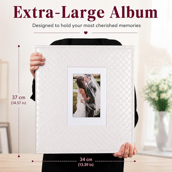 RECUTMS Photo Album 4x6 Pictures, 800 Pockets Large Capacity Picture Album | Acid-Free Black Pages, Leather Cover, Dual Horizontal/Vertical Pockets, Custom Photo Cover, Perfect for Wedding, Family&Trave - Image 8