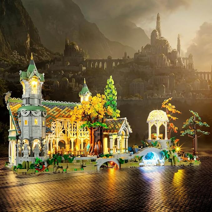 YEABRICKS LED Light for Lego-10316 Lord of the Rings THE Lord of THE Rings: Rivendell Building Blocks Model (Lego Set NOT Included) | Beginner Friendly, Easy Installation, Home Display Decor, Great Gift Idea, Fits Lego 10316 (Model Not Included) by YEABRICKS