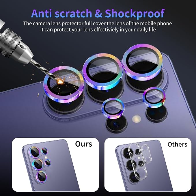 Camera Lens Protector for Samsung Galaxy S26 Ultra,1 Pack | Tempered Metal Glass Camera Cover, HD Clear Anti-Scratch Lens Screen Protector Film,Case Friendly,Colorful Titanium - Image 4