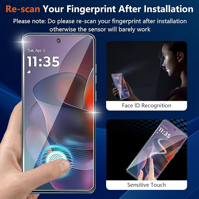 (3+2 Pack) Designed for Motorola Moto G Stylus 5G 2025 Tempered Glass Screen Protector + Camera Lens Protector,[3D Touch][Bubble-Free][Anti-Scratch] Screen Protector Glass For Motorola G Stylus 2025 - Image 4