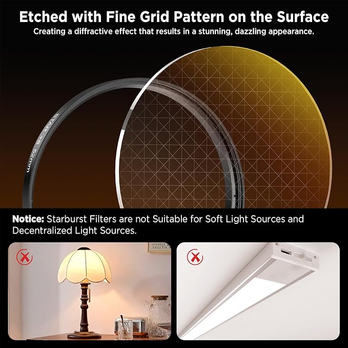 8 Points Star Filter,52mm Rotatable Star Lens for iPhone 16/15/14/13 Pro Max Moto Google Samsung TCL Phone, Cross-Screen Sparkle Effect Starburst Filter with Clip,Nightscape - Image 6