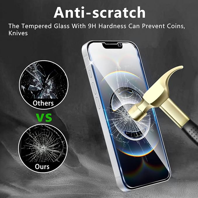 3 Pack Screen Protector Designed for iPhone 16e / 17e with 3 Pack Tempered Glass Camera Lens Protector,Ultra HD Clear,9H Hardness,Easy Install - Case Friendly,Scratch Resistant - Image 4