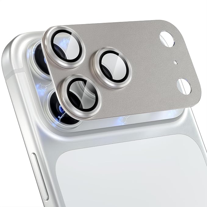 Choiche for iPhone 17 Pro Camera Lens Protector, Black | Metal Camera Cover with 9H Tempered Glass Lens Screen Protector Accessories, Strong Adsorption, Case-Friendly, 6.3-inch by Choiche