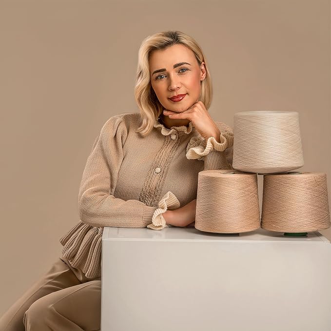 Kate Seamless Paper Backdrop Beige Photo Backdrop Paper (53''x32.8' Beige) - Image 4