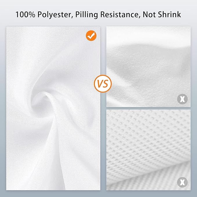 8x10 FT White Photo Backdrop 100% Polyester Photography Background | Non-Reflective, Wrinkle-Resistant, Foldable Washable White Backdrop for Professional Photoshoot Portraits Party Video Studio - Image 4