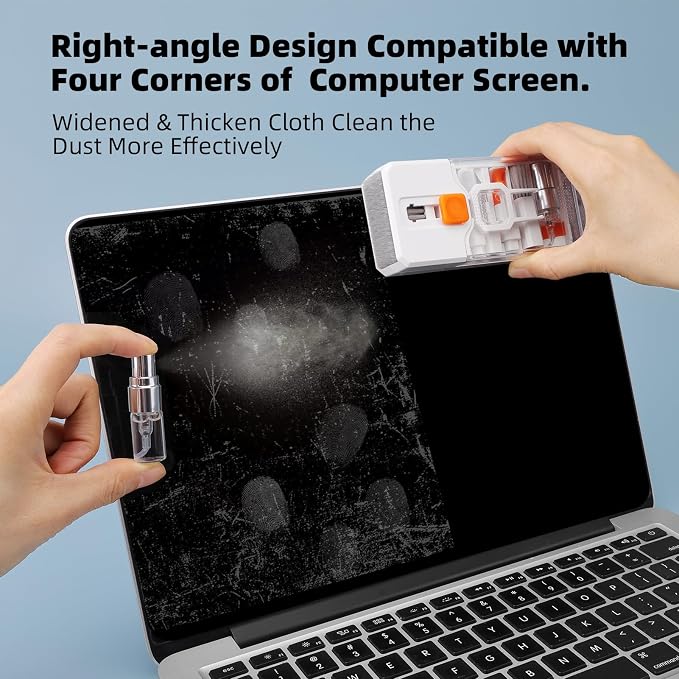 Ordilend Keyboard Cleaner & Laptop Cleaning Kit, All-in-1 for Computer PC | Electronics Deep Cleaning Reusable Brush Tool, Screen-Safe Spray, for iPhone iPad Macbook Airpod Camera, Gaming Accessories - Image 5