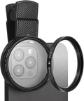 PATIKIL 52mm Phone Camera Lens, Clip-On 6 Point Star Filter Circular Polarizing Lens for Most Smart Phones and DSLR Cameras, Black by PATIKIL