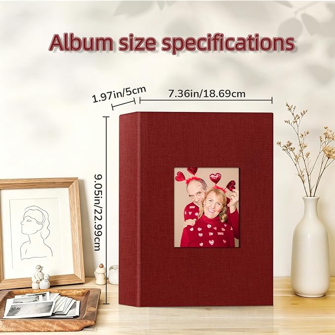 popotop Photo Album 4x6-200 Photos Photo Books with 200 Horizontal Pockets,Linen Cover Albums for Family Wedding Anniversary Baby Vacation Pictures - Image 4