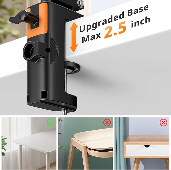 UBeesize 10" Ring Light with Overhead Phone Mount for Content Creation | LED Desk Light with Phone Holder & Stand for Video Recording, Live Streaming, TikTok, YouTube, Vlogging, Cooking & Makeup - Image 5