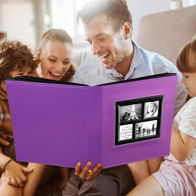 Ywlake Photo Album 4x6 500 Pockets Photos, Extra Large Capacity Family Wedding Picture Albums Holds 500 Horizontal and Vertical Photos Purple - Image 7