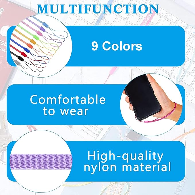 Cellphone Remote Shutter for Smartphones and Tablets (Colorful-9-pack), AOQIYUE Wireless Camera Remote Control Compatible with iPhone/Android Cellphone Wrist Strap Included - Image 5