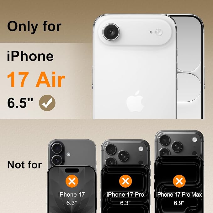 Camera Lens Protector (2 Pack) Compatible with iPhone Air 6.5" Camera Lens Cover Protection, 9H Tempered Glass, HD Clear Anti-scratch Case Friendly, Smudge-Resistant [Night Shots] - Image 3
