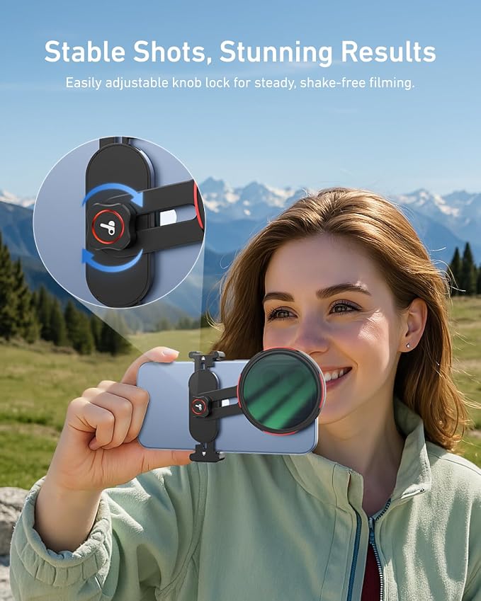 TELESIN 67mm 1/4 Black Mist Filter, DSLR Camera Lens, Multi-Layer Nano-Coated Glass, AR&AF Coating, Soft Highlights, Cinematic Look, Water & Fingerprint Protection, for Smartphone Mounts - Image 5
